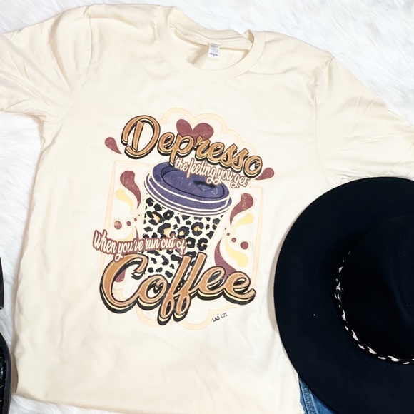 Bella Canvas Tops - Bella Canvas cream T-shirt/ Small/ Depresso